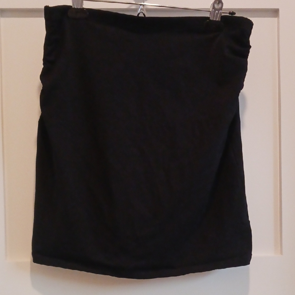 Forever 21 Black Ruched Pencil Mini Skirt